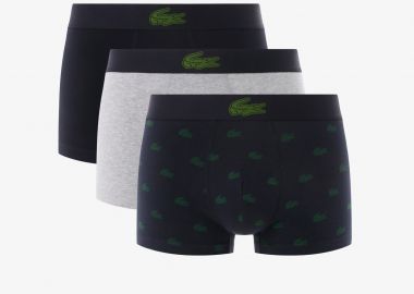 Lacoste σετ ανδρικά εσώρουχα trunk με λογότυπο (3 τεμάχια) - 5H5154-00 Μπλε Σκούρο - LACOSTE - 