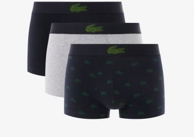 Lacoste σετ ανδρικά εσώρουχα trunk με λογότυπο (3 τεμάχια) - 5H5154-00 Μπλε Σκούρο - LACOSTE - 