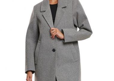 Ladies Basic Coat Urban Classics TB7075-04915 Darkgreymelange - Urban Classics - 