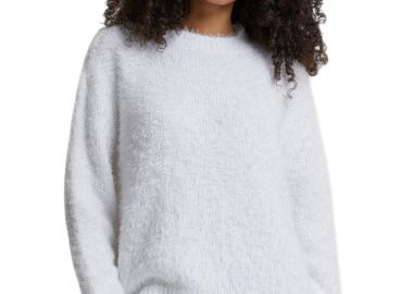 Ladies Feather Mock Neck Sweater Urban Classics TB6891-00220 White - Urban Classics - 