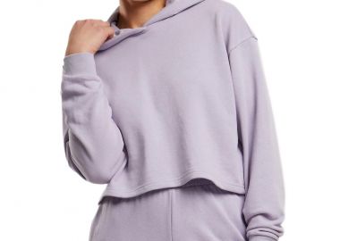 Ladies Oversized Cropped Light Terry Hoodie Urban Classics TB6854-14120 Dustylilac - Urban Classics - 