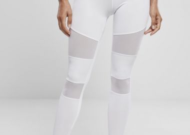 Ladies Tech Mesh Leggings Urban Classics TB1174 White - Urban Classics - 