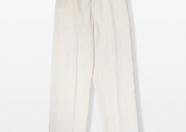 LARDINI Ανδρικό Λευκό Regular Fit Trousers - LARDINI - 