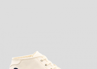 LARDINI Ανδρικό Λευκό Terzini Black & Beige Canvas Sneakers - LARDINI - 