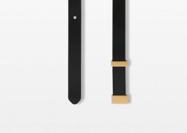 LARDINI Ανδρικό Μαύρο Leather Belt in Black - LARDINI - 