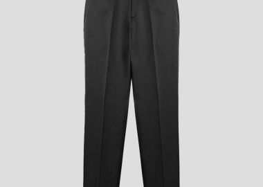 LARDINI Ανδρικό Μαύρο Straight-Leg Pleated Trousers - LARDINI - 