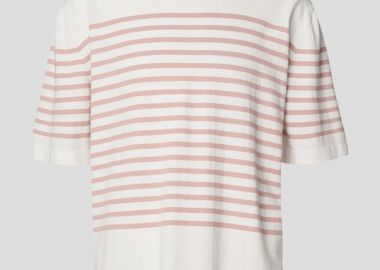 LARDINI Ανδρικό Πολύχρωμο Stripped T-Shirt In Pink - LARDINI - 