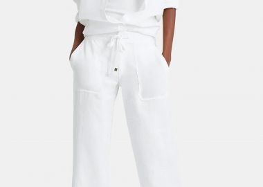Lauren Ralph Lauren γυναικείο λινό παντελόνι μονόχρωμο 