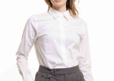 Lauren Ralph Lauren γυναικείo πουκάμισο μονόχρωμο - 200684553001 Λευκό - LAUREN RALPH LAUREN - 