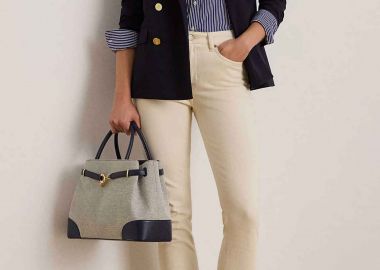 Lauren Ralph Lauren γυναικείο ψηλόμεσο τζιν παντελόνι πεντάτσεπο Bootcut Fit - 200910343001 Κρέμ - LAUREN RALPH LAUREN - 