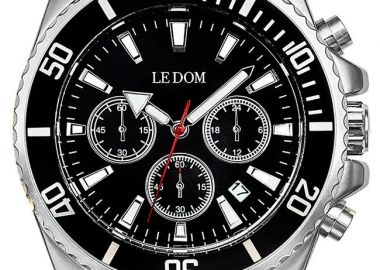 LE DOM Collection Chronograph - LD.1494-3, Silver case with Stainless Steel Bracelet - Le Dom - 