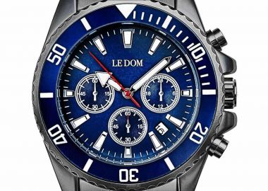 LE DOM Collection Chronograph - LD.1494-5, Anthracite case with Stainless Steel Bracelet - Le Dom - 