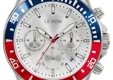 LE DOM Eternal Chronograph - LD.1481-4, Silver case with Stainless Steel Bracelet - Le Dom - 