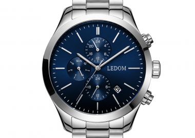 LE DOM Explorer Dual Time - LD.1503-3, Silver case with Stainless Steel Bracelet - Le Dom - 
