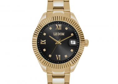 LE DOM Harmony Crystals - LD.1502-6, Gold case with Stainless Steel Bracelet - Le Dom - 