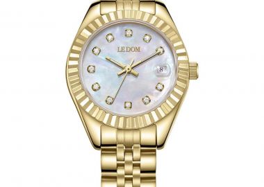 LE DOM Miracle Crystals - LD.1500-2, Gold case with Stainless Steel Bracelet - Le Dom - 
