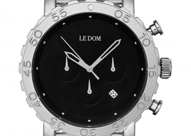 LE DOM Pilot Chronograph - LD.1496-2, Silver case with Stainless Steel Bracelet - Le Dom - 