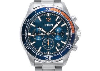 LE DOM Veritage Chronograph - LD.1495-3, Silver case with Stainless Steel Bracelet - Le Dom - 