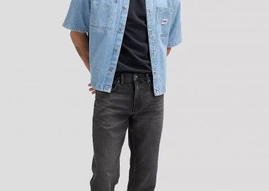 Lee ανδρικό τζιν παντελόνι Regular Fit '' West'' - 112376411 Μαύρο - LEE - 