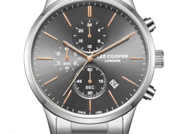 LEE COOPER Chronograph Men's - LC08042.360, Silver case with Metal Bracelet - Lee Cooper - 