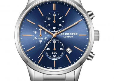 LEE COOPER Chronograph Men's - LC08042.390, Silver case with Metal Bracelet - Lee Cooper - 