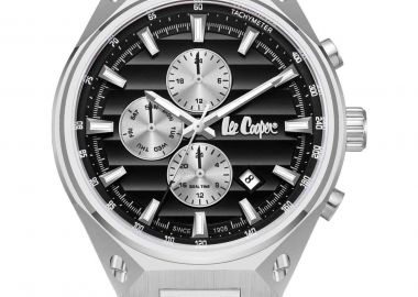 LEE COOPER Dual Time Men's - LC08026.350, Silver case with Metal Bracelet - Lee Cooper - 