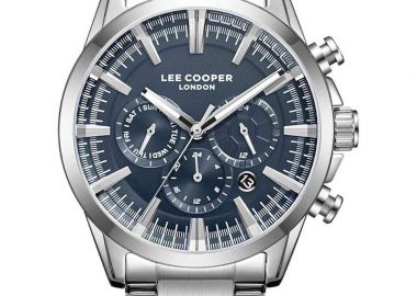 LEE COOPER Dual Time Men's - LC08305.390, Silver case with Metal Bracelet - Lee Cooper - 