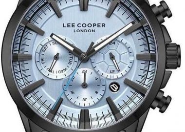LEE COOPER Dual Time Men's - LC08305.600, Black case with Metal Bracelet - Lee Cooper - 