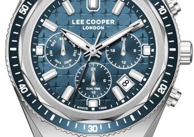 LEE COOPER Dual Time Men's - LC08317.360, Silver case with Metal Bracelet - Lee Cooper - 