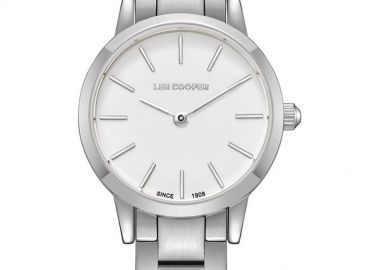 Lee Cooper Γυναικείο Ρολόι Quartz με Ασημί Μεταλλικό Μπρασελέ & Λευκό Καντράν – 26mm -  - 