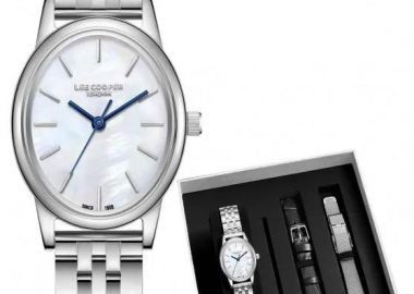 LEE COOPER Ladie's Gilf Set - LC08319.320, Silver case with Metal Bracelet - Lee Cooper - 