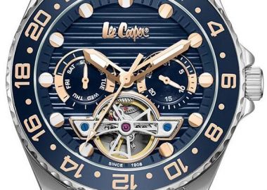 LEE COOPER Men's Open Heart - LC08192.390, Silver case with Metal Bracelet - Lee Cooper - 