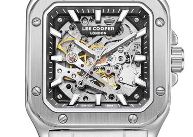 LEE COOPER Men's Skeleton Automatic - LC08198.350, Silver case with Metal Bracelet - Lee Cooper - 