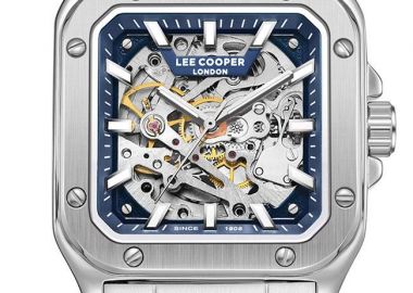 LEE COOPER Men's Skeleton Automatic - LC08198.390, Silver case with Metal Bracelet - Lee Cooper - 