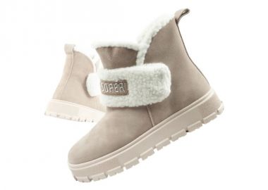 Lee Cooper women's boots winter boots fashionable sheepskin insulated leather beige - Lee cooper - 