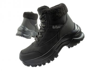 Lee Cooper women's winter hiking sports shoes insulated black laceup - Lee cooper - 