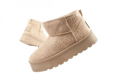 Lee Cooper women's winter snow boots fashionable fur lined ankle boots beige - Lee cooper - 