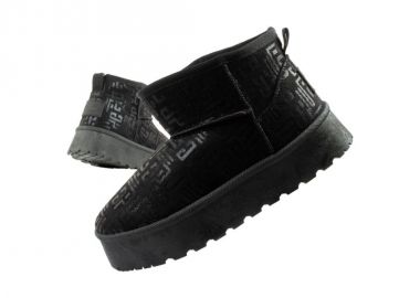 Lee Cooper women's winter snow boots fashionable fur lined ankle boots black - Lee cooper - 