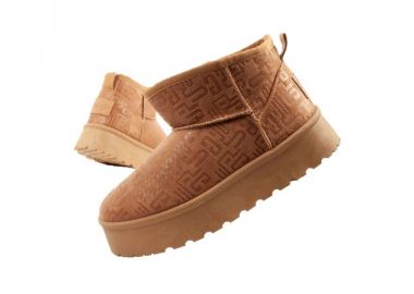 Lee Cooper women's winter snow boots fashionable fur lined ankle boots brown - Lee cooper - 