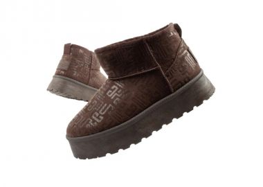 Lee Cooper women's winter snow boots fashionable furlined ankle boots dark brown - Lee cooper - 