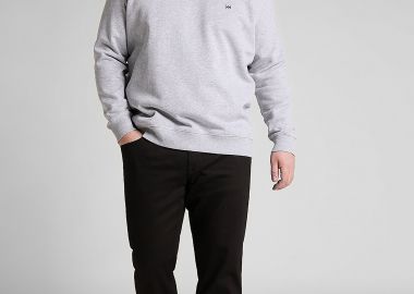LEE Lee ανδρικό τζιν παντελόνι πεντάτσεπο με logo patch Straight Fit 