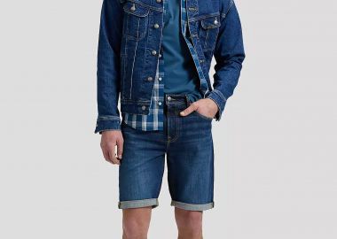 Lee® ανδρική βερμούδα denim πεντάτσεπη - 112377689 Denim Blue Σκούρο - LEE - 