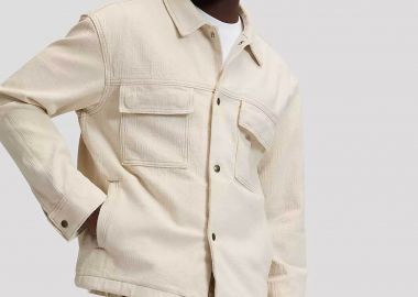 Lee® ανδρικό denim jacket με τσέπες στο στήθος Regular Fit - 112376449 Μπεζ - LEE - 