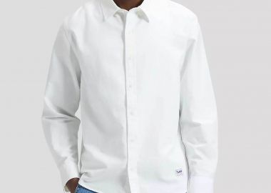 Lee® ανδρικό denim πουκάμισο button down Relaxed Fit - 112376595 Λευκό - LEE - 