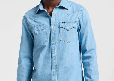 Lee® ανδρικό denim πουκάμισο Regular Fit - 112365766 Γαλάζιο - LEE - 