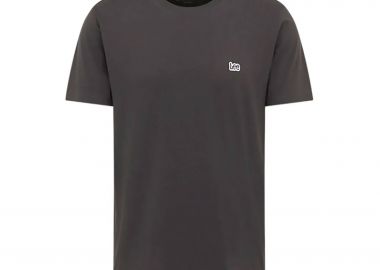 Lee® ανδρικό T-shirt με κεντημένο λογότυπο Regular Fit - 112376604 Ανθρακί - LEE - 