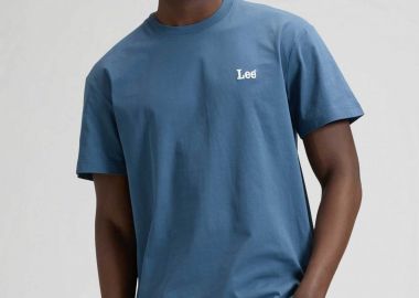 Lee® ανδρικό T-shirt με κεντημένο λογότυπο Relaxed Fit - 112376433 Μπλε - LEE - 