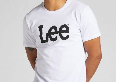 Lee® ανδρικό T-shirt με logo print και στρογγυλή λαιμόκοψη - L65QAI12 Λευκό - LEE - 
