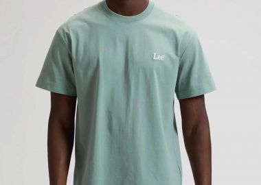 Lee® ανδρικό T-shirt με logo print Regular Fit - 112376467 Πράσινο Ανοιχτό - LEE - 