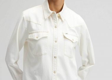 Lee® γυναικείο denim overshirt μονόχρωμο με flap τσέπες 